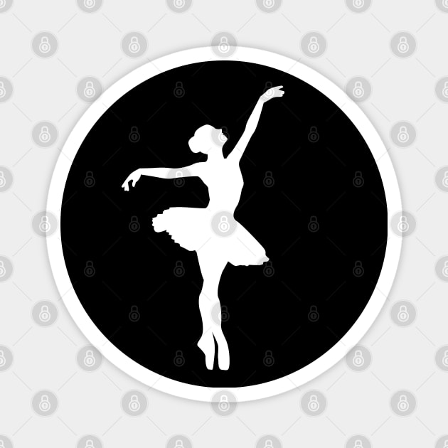 Ballet Ballerina - silhouette Magnet by KC Happy Shop